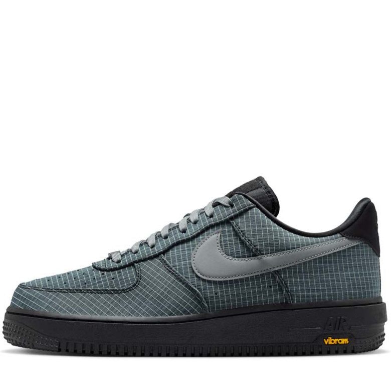 Nike Air Force 1 Low Sneakers - Grey-Green Grid & Black