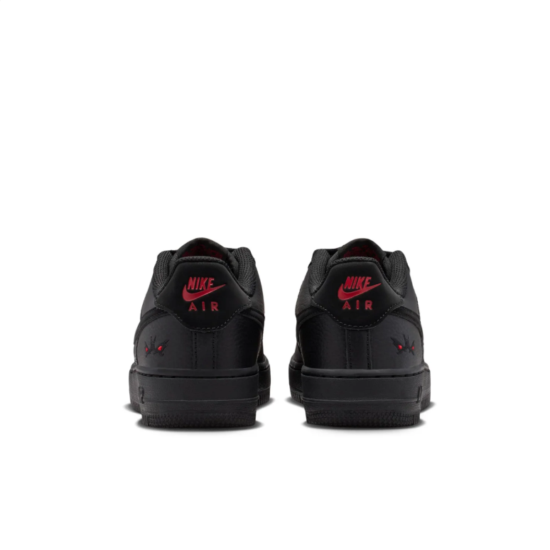 Nike Air Force 1 Low Sneakers - Black with White Fang Graphics