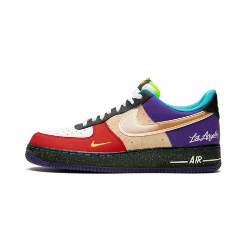 Nike Air Force 1 Low Sneakers - Multicolor Los Angeles Mismatched Design