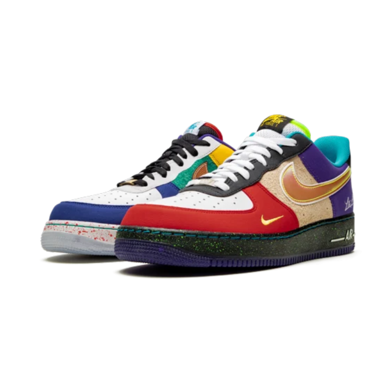 Nike Air Force 1 Low Sneakers - Multicolor Los Angeles Mismatched Design