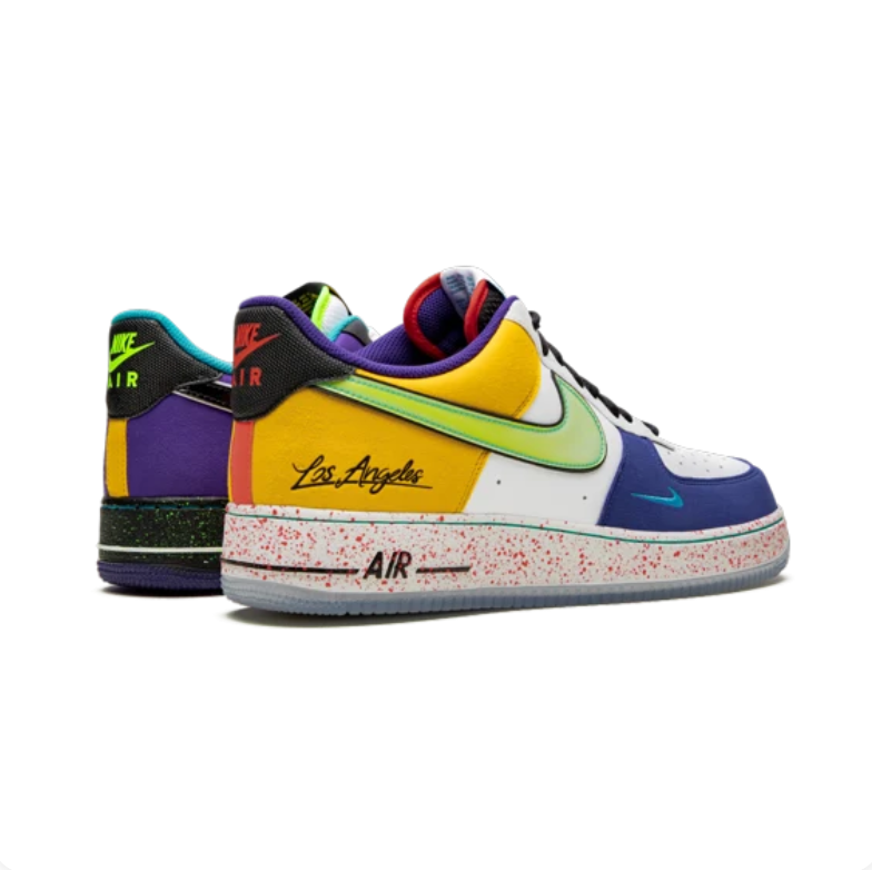 Nike Air Force 1 Low Sneakers - Multicolor Los Angeles Mismatched Design