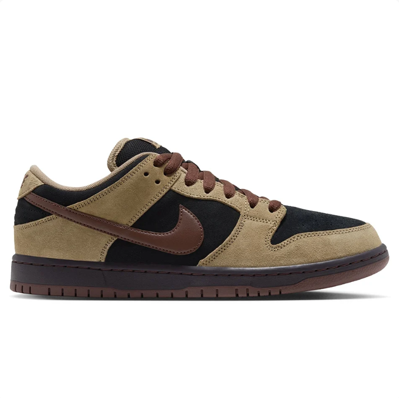 Nike SB Dunk Low Pro Sneakers - Tan, Black & Brown