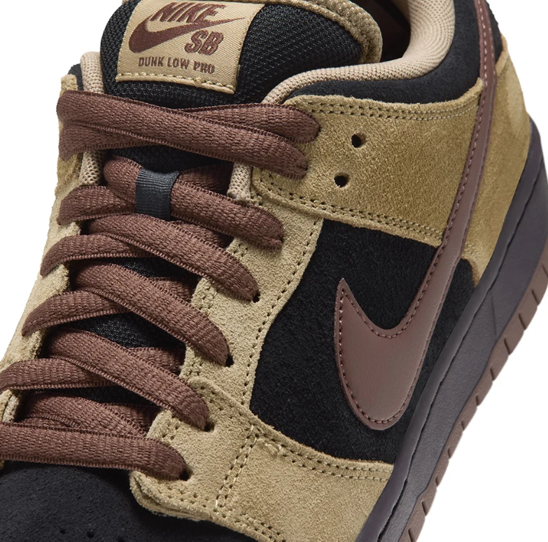 Nike SB Dunk Low Pro Sneakers - Tan, Black & Brown