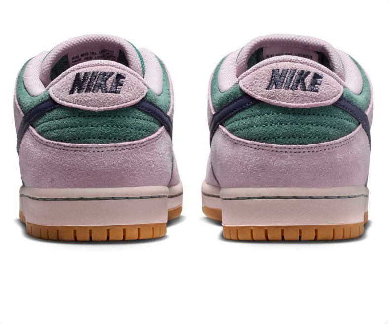 Nike SB Dunk Low Pro Sneakers - Pink & Teal with Gum Sole