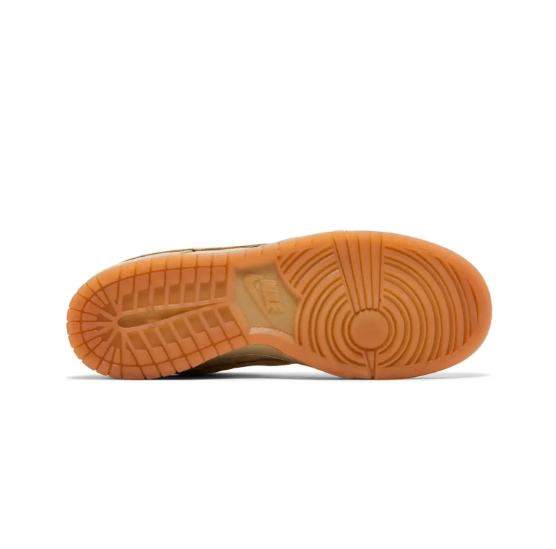 Nike Dunk Low Sneakers - Tan & Khaki with Gum Sole