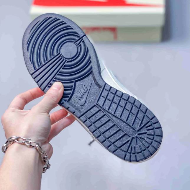 Nike Dunk Low Sneakers - White & Navy with Stüssy Branding
