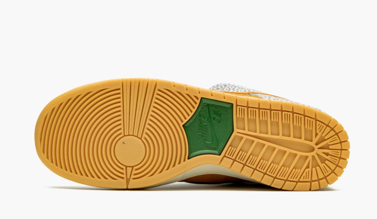 Nike Dunk Low Sneakers - Golden Yellow with Spotted Overlays