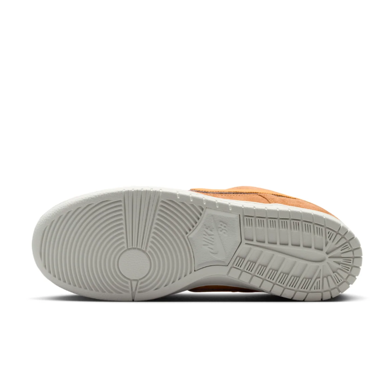 Nike SB Dunk Low Sneakers - Wheat Tan with Patterned Laces