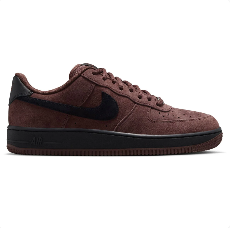 Nike Air Force 1 Low Sneakers - Burgundy Brown & Black