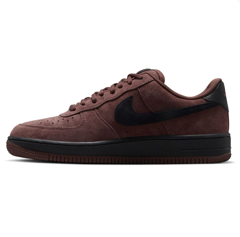 Nike Air Force 1 Low Sneakers - Burgundy Brown & Black