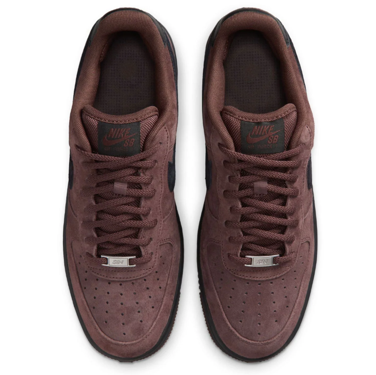 Nike Air Force 1 Low Sneakers - Burgundy Brown & Black
