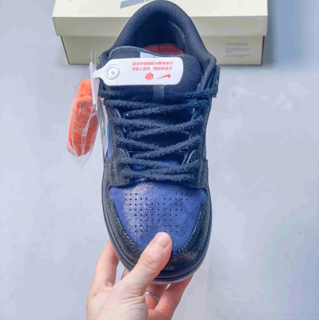 Nike SB Dunk Low Sneakers - Navy & Blue with Turquoise Swoosh