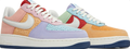 Nike Air Force 1 Low Sneakers - Multicolor Pastel with Puerto Rico Heel Detail