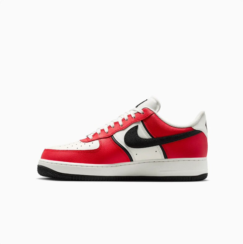 Nike Air Force 1 Low Sneakers - Red, White & Black